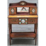 A Louis XV style Kingwood mahogany birds eye maple boxwood strung gilt metal mounted bonheur de