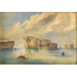 R Brillen (19th Century), Marine scene,