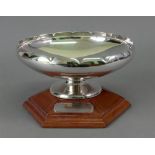 A circular silver rose bowl, Barker Elli