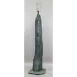 A Lakeland slate standard lamp, circa 1960's/1970's, 153cm high, with contemporary shade,