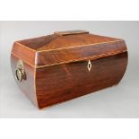 A late Regency rosewood boxwood banded s