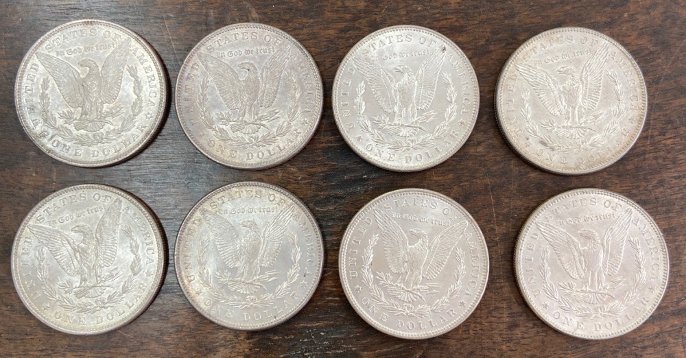 A collection of twelve USA silver one do - Image 3 of 5
