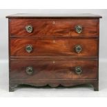 A George III style mahogany boxwood stru