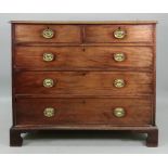 A George III mahogany chest, fitted with