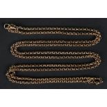 A belcher link gilt metal long chain, 13