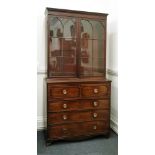 A Regency mahogany secretaire bookcase,