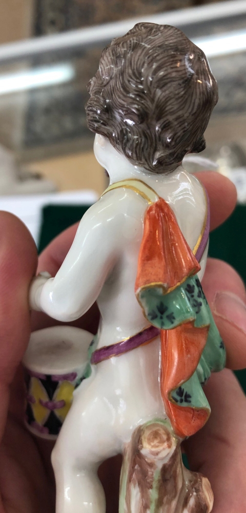 A Meissen figure of a boy drummer, 20th century, - Image 7 of 8