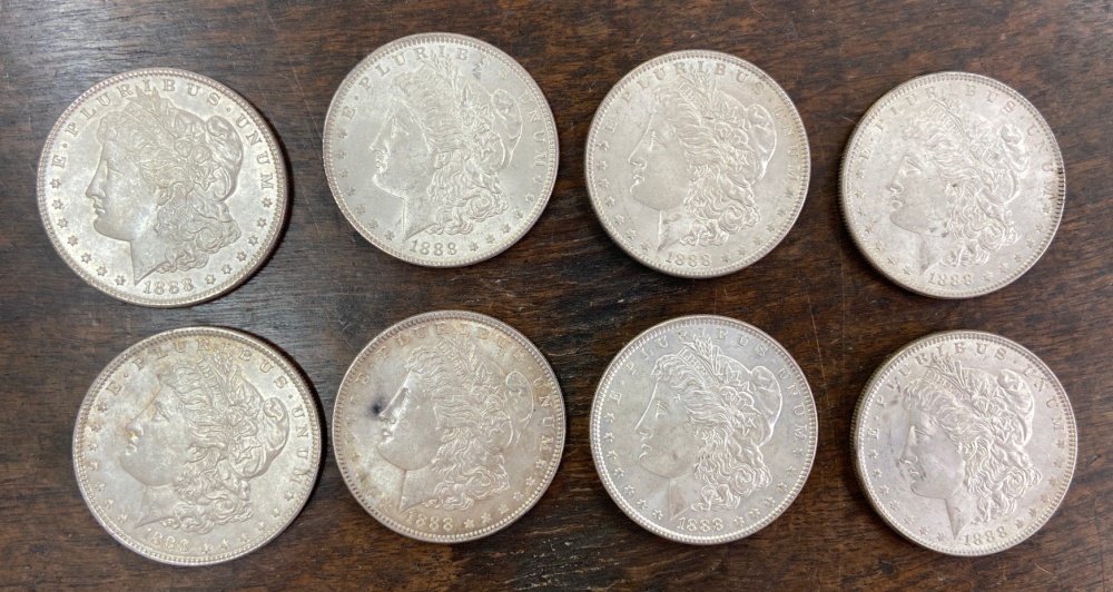 A collection of twelve USA silver one do - Image 4 of 5