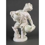 A Moore Brothers white glazed porcelain
