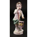 A Meissen figure of a boy drummer, 20th century,