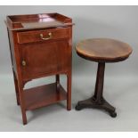 An Edwardian mahogany satinwood crossban