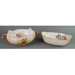 A Royal Worcester blush ivory two-handle