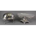 A Victorian electroplate fruit stand, of