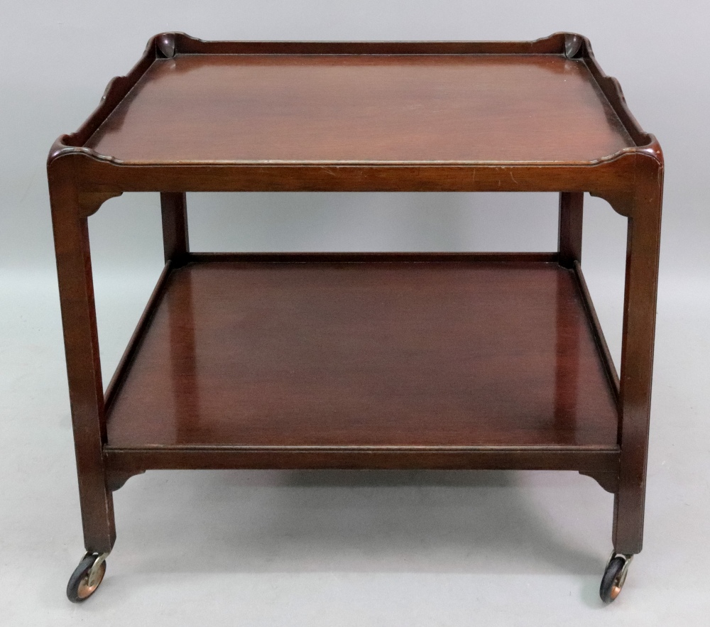 A mahogany two-tier trolley, in George I