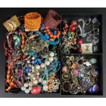 A large collection of costume jewellery