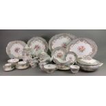 An extensive Coalport Sandringham pattern 9321 coffee, dinner and tea service, for twelve persons,