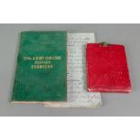 A George IV red straight grain morocco pocket book, inscribed and dated 30th May 1820,