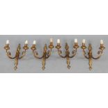 A set of four George III style gilt meta