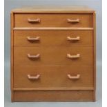 An E Gomme G-Plan light oak chest of fou