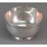 A George I style circular silver bowl, Charles Stuart Harris, London 1932, moulded rim and foot, 4.