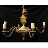A Regency style gilt metal chandelier, s