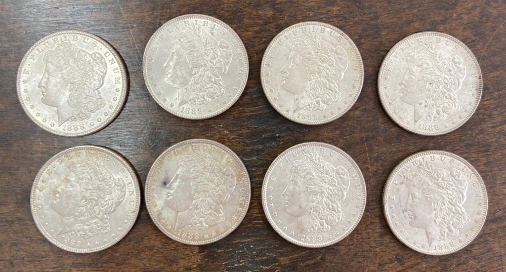 A collection of twelve USA silver one do - Image 5 of 5