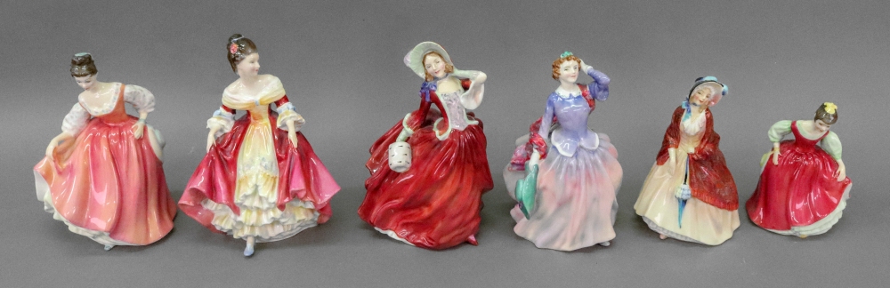 Six Royal Doulton figures, Blithe Mornin