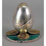 A novelty surprise silver egg, makers ma