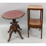 A Victorian walnut pedestal table, the b