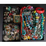 A large collection of costume jewellery