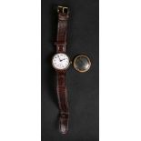 A 9ct gold circular cased wrist watch, h