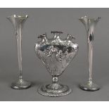 A Dutch late 19th century silver vase, E