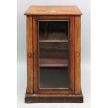 A Victorian figured walnut boxwood strun