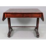 A late Regency mahogany sofa table, with