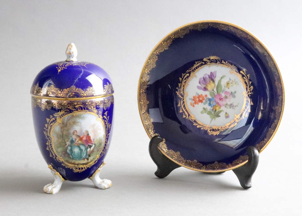 A Meissen cabinet cup, cover and saucer, - Image 2 of 5