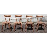 A set of four Ercol kitchen Windsor chai