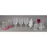 A collection of six contemporary glass g