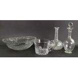 A George III style oval glass epergne di