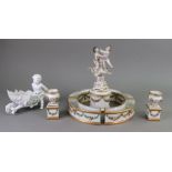 A 'Naples' porcelain centrepiece, 20th c