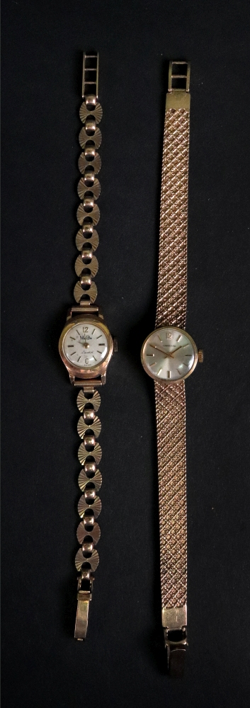 Garrard; a lady's 9ct gold wristwatch, t