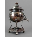 A Regency style electroplate samovar, of