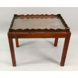 A George III rectangular mahogany tray,