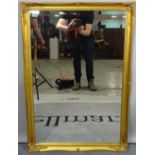 A modern rectangular gilt frame mirror, 100cm wide x 69cm high.