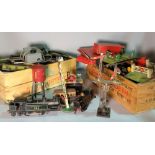 A quantity of Hornby O Gauge railway items, track and accessories.