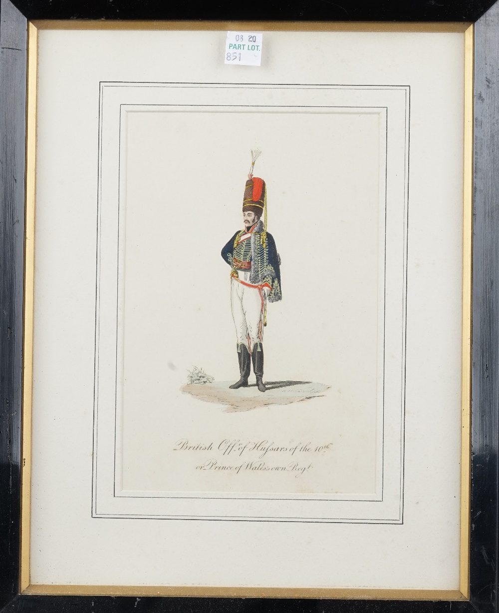 A group of assorted hand coloured engravings and lithographs, - Bild 8 aus 9