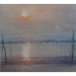 Derek Mynott (British, 1925-1994), The Lagoon, Venice, watercolour over pencil, 24.5cm x 26.5cm.