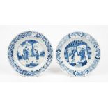 A Chinese blue and white plate in Kangxi style,