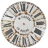 A French enamel clock face, early 20th century (later parts),