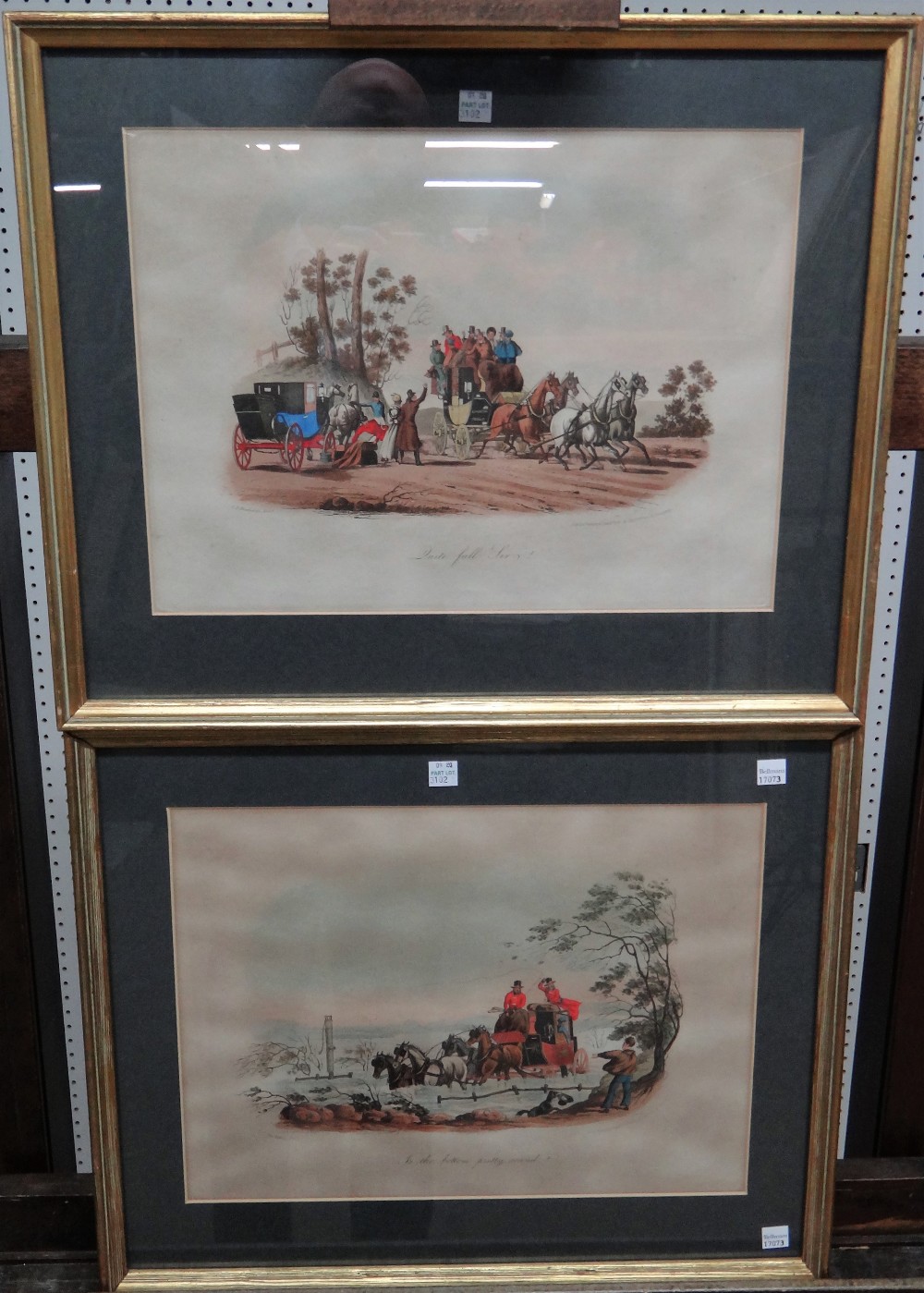 After C. B. Newhouse, Coaching scenes, a set of six aquatints with hand colouring, each approx 27. - Bild 3 aus 4