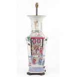 A 19th century, Chinese porcelain famille rose vase (converted to a table lamp),